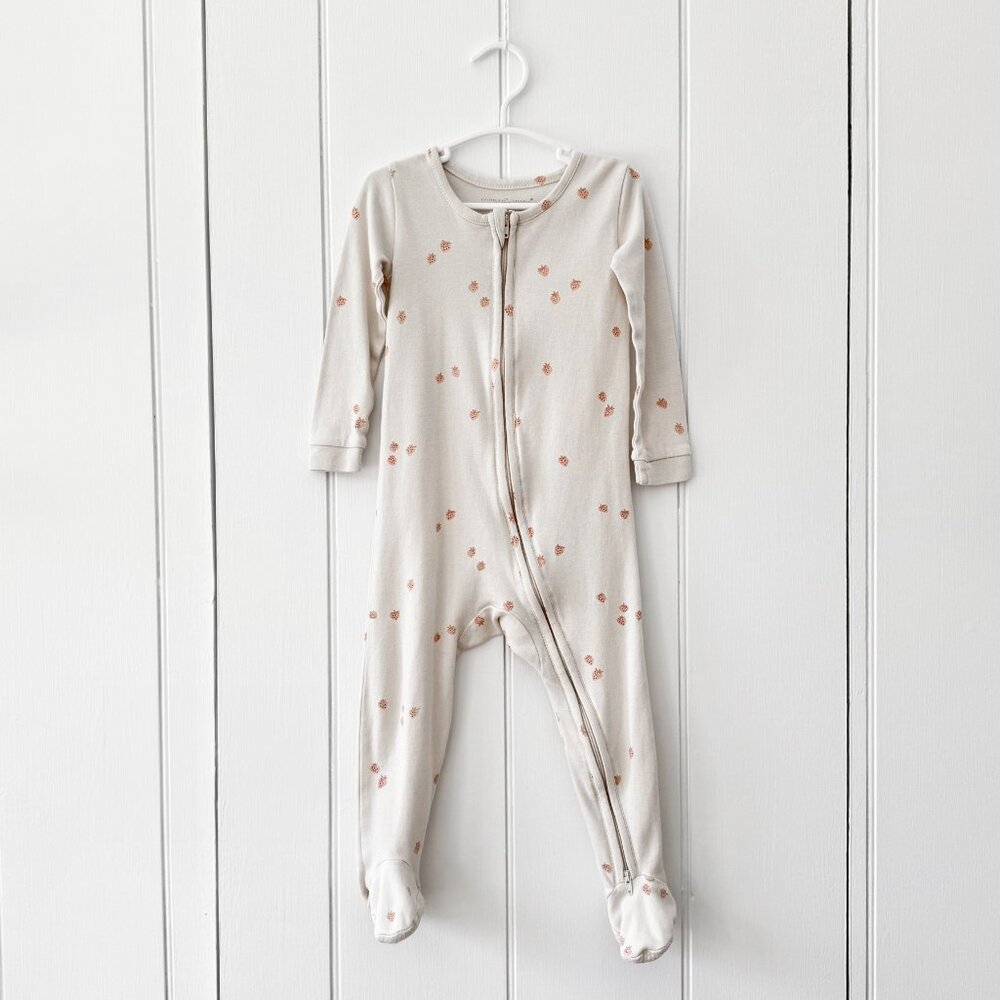 Colored Organics Strawberry Payton Zip Pajamas (18-24M)